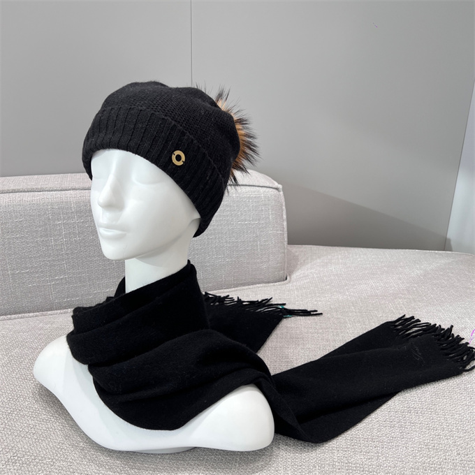 loro piana cashmere beanie with fox pom pom